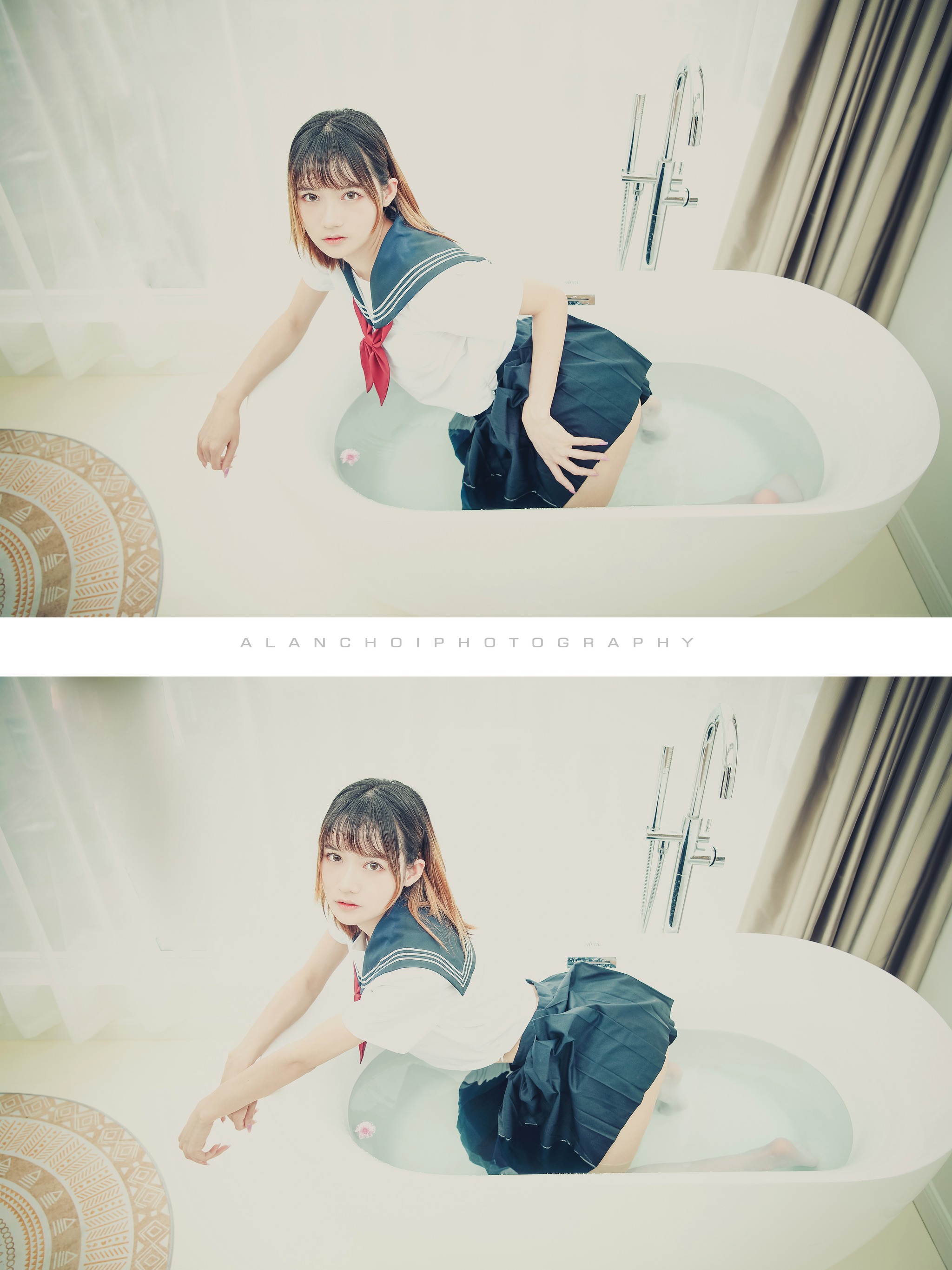 图片[1]-兔子Zzz不吃胡萝卜 – NO.123 JK纯欲-愛倫出品[12P]-XikXak